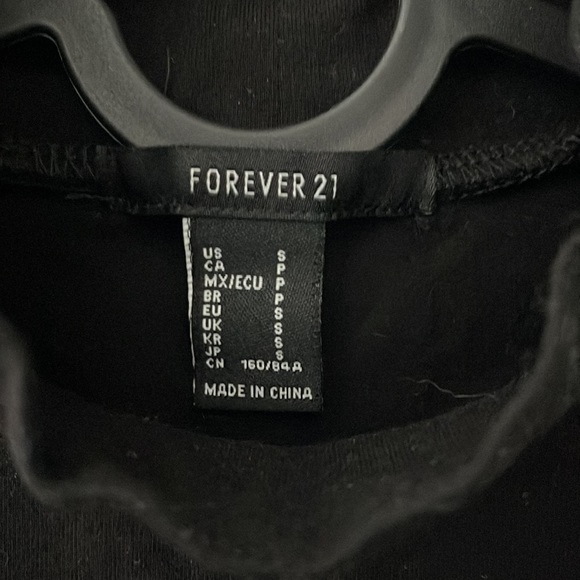 3 for $20 - Forever 21 Black Mock Neck Long Sleeve Top with Red Heart De… - Picture 5 of 5